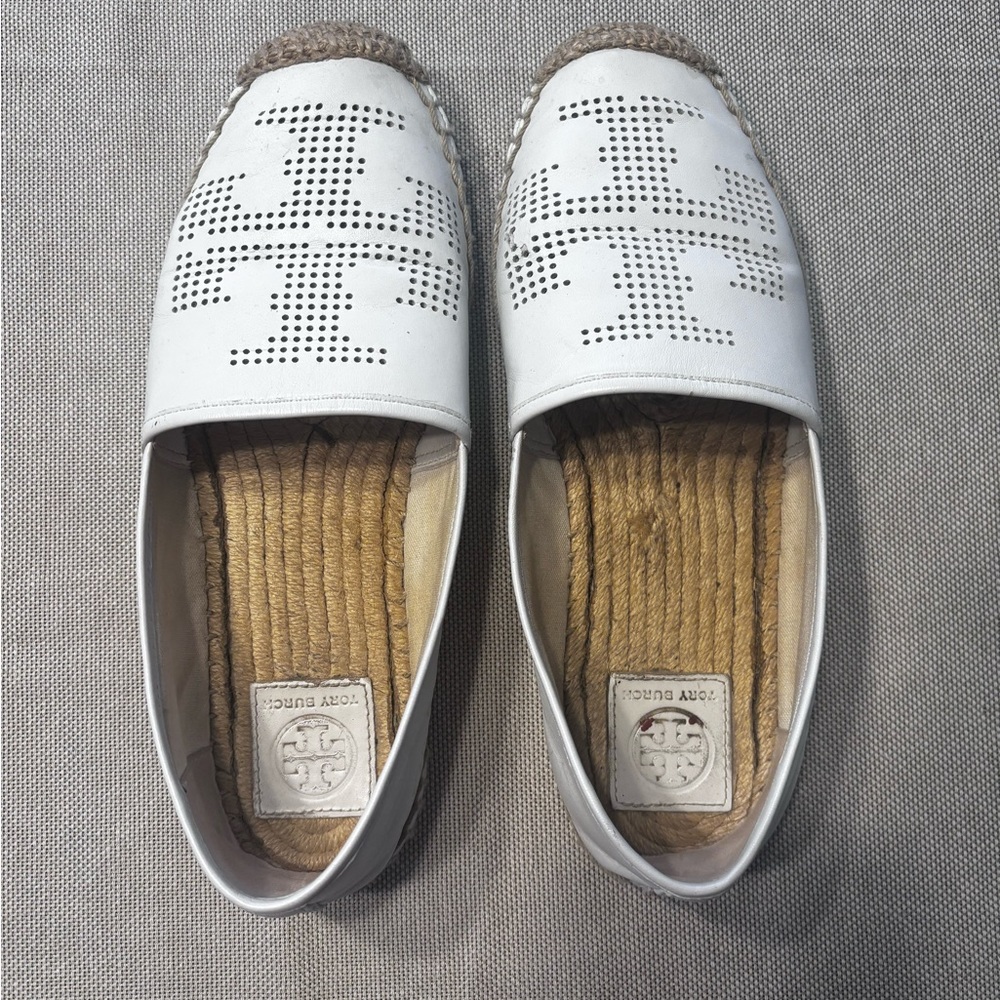 Tory Burch white espadrilles